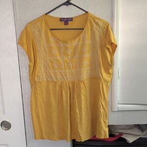 Gloria Vanderbilt Yellow Top